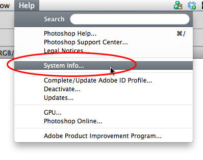 where do you find the serial number on photoshop for mac